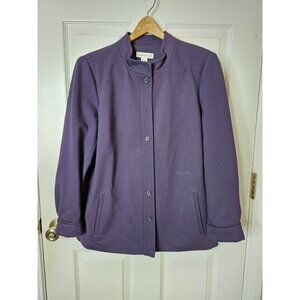 COLDWATER CREEK blazer jacket Coat Purple Vintage lightweight  Size14